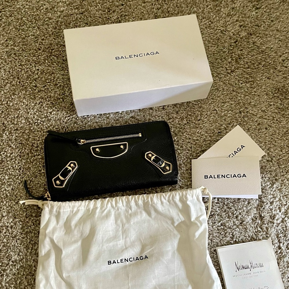 Balenciaga Zipper Wallet black